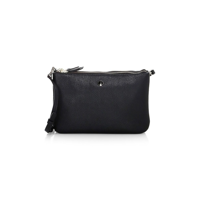 Kate Spade New York Polly Leather Cross Body Bag Black
