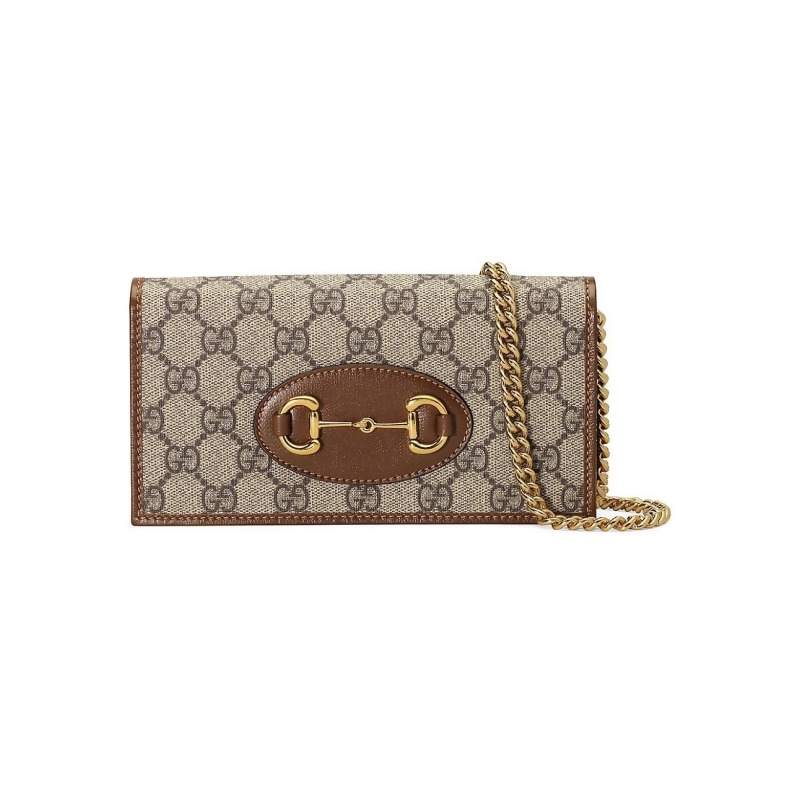 Gucci Women&#39;s Gucci 1955 Horsebit Wallet With Chain - Brown from Saks Fifth Avenue at SHOP.COM