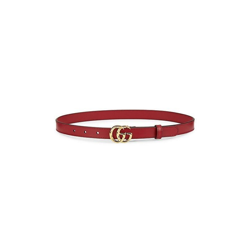 Gucci Women&#39;s Leather belt With Double G Buckle - Cherry Red - Size 70 (XS) from Saks Fifth ...