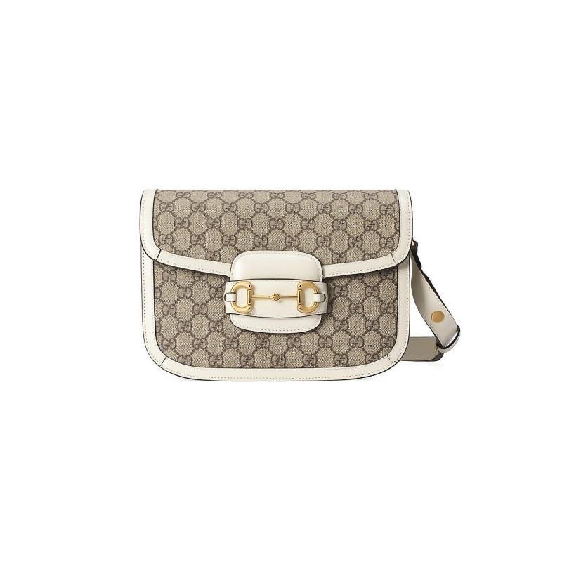 Gucci Women&#39;s Gucci 1955 Horsebit Small Shoulder Bag - Ebony White from Saks Fifth Avenue at ...