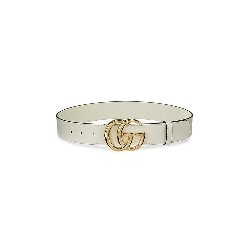 Gucci Women&#39;s Leather Belt With Double G Buckle - Mystic White - Size 90 (Medium) from Saks ...