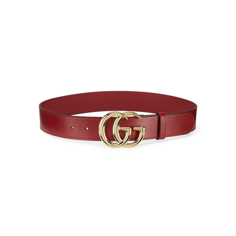 Gucci Women&#39;s Leather Belt With Double G Buckle - Cherry Red - Size 85 (Small) from Saks Fifth ...