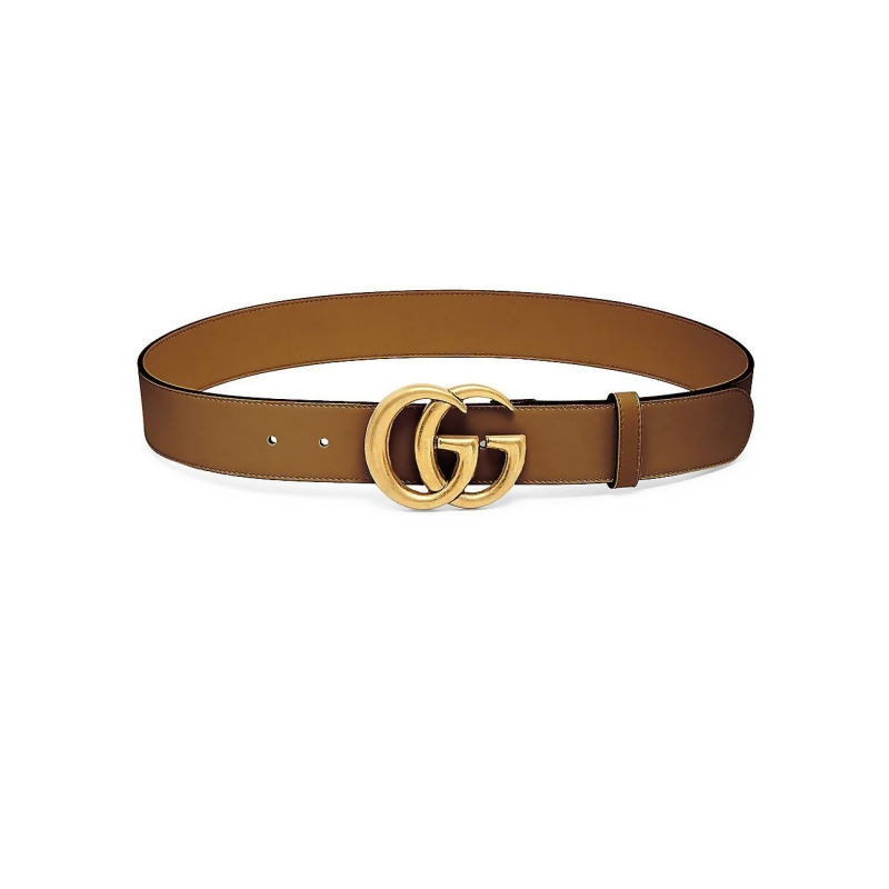 Gucci Women&#39;s Leather Belt with Double G Buckle - Tan - Size 70 (XS) from Saks Fifth Avenue at ...