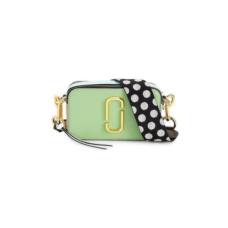 The Marc Jacobs Women&#39;s The Snapshot Coated Leather Camera Bag - Mint Multi from Saks Fifth ...