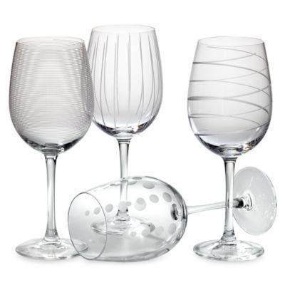 mikasa white wine glasses