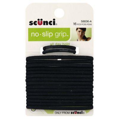 Scunci 16 Count No Slip Hair Elastics In Black From Bed Bath