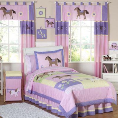 Sweet Jojo Designs Pretty Pony 4 Piece Twin Comforter Set From Bed