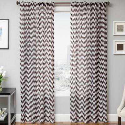 Frazzle 96 Inch Window Curtain Panel In Chocolate From Bed Bath