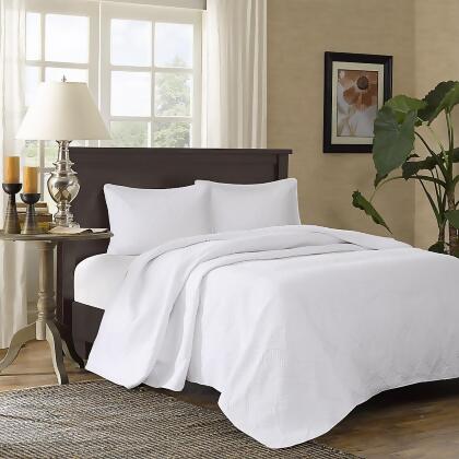 Madison Park Corinne 3 Piece Full Queen Bedspread Set In White