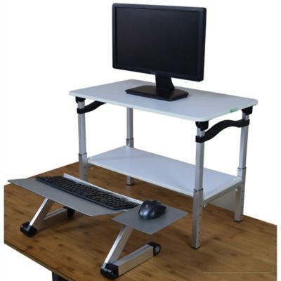 Lift Standing Desk Conversion Kit In White Silver From Bed Bath