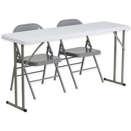 white folding table and chairs set