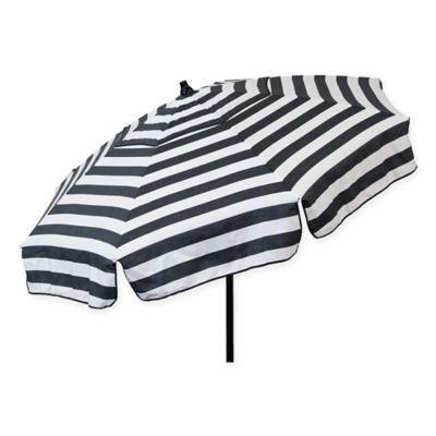 6 Foot Round Italian Patio Umbrella In Black White From Bed Bath Beyond At Shop Com