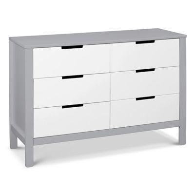 Carter S By Davinci Colby 6 Drawer Dresser In Grey White From