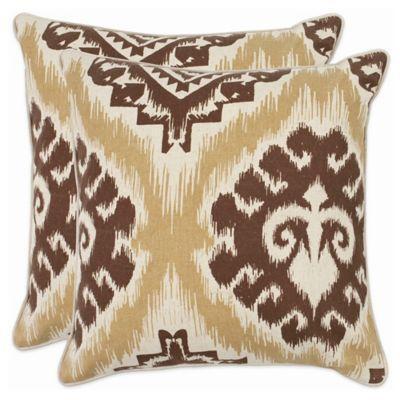 Safavieh Lucy 22 Inch X 22 Inch Throw Pillows In Almond Set Of 2