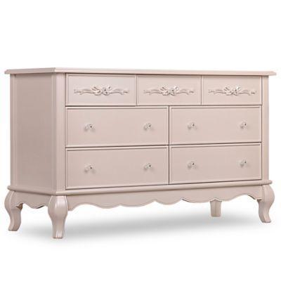 Evolur Aurora 7 Drawer Double Dresser In Blush Pink From Bed Bath
