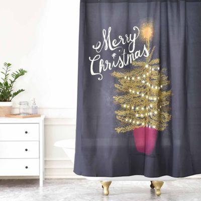 Deny Designs Joy Laforme Merry Christmas Little Tree Shower