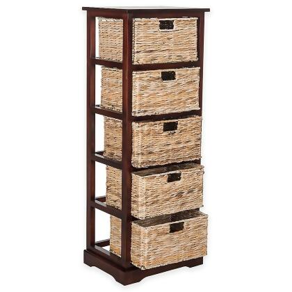 Safavieh Vedette 5 Wicker Basket Storage Chest In Cherry From Bed Bath Beyond At Shop Com