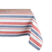 Design Imports Patriotic Stripe 60-Inch x 120-Inch Oblong Tablecloth in Red/Blue Design Imports Patriotic Stripe 60-Inch x 120-Inch Oblong Tablecloth in Red/Blue