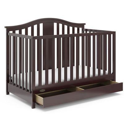 Graco Solano 4 In 1 Convertible Crib With Drawer In Espresso From