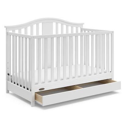 Graco Solano 4 In 1 Convertible Crib With Drawer In White From