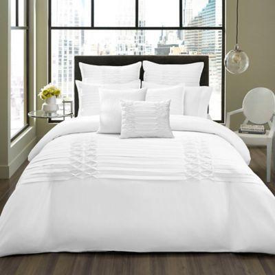 City Scene Triple Diamond King Duvet Cover Set In White From Bed