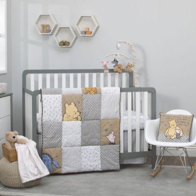 peeking pooh crib set