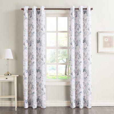No 918 Marra Floral 63 Inch Grommet Top Window Curtain Panel In