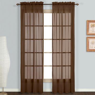 Monte Carlo Sheer Voile 95 Inch Rod Pocket Window Curtain Panel