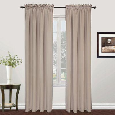 Metro 95 Inch Rod Pocket Window Curtain Panel In Natural From Bed