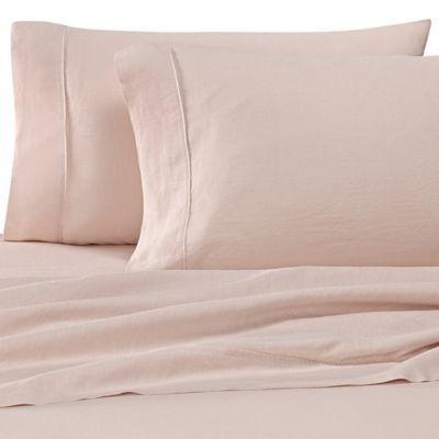 Wamsutta Vintage Washed Linen Percale Twin Sheet Set In Blush