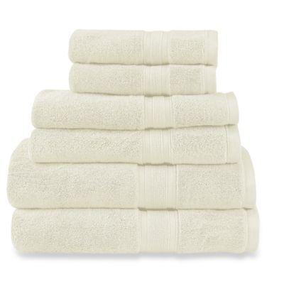 Wamsutta Icon Pimacott 6 Piece Bath Towel Set In Ivory From Bed Bath Beyond At Shop Com