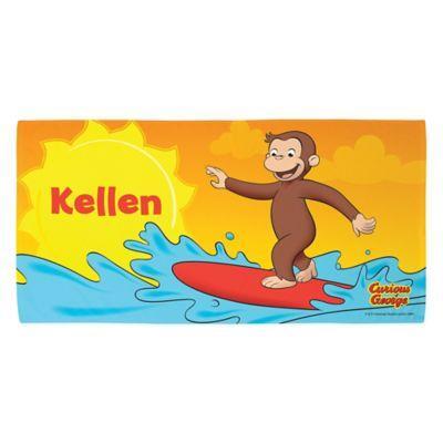 Curious George Surfing Beach Towel