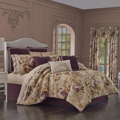 J Queen New York Grace King Comforter Set In Amethyst From Bed