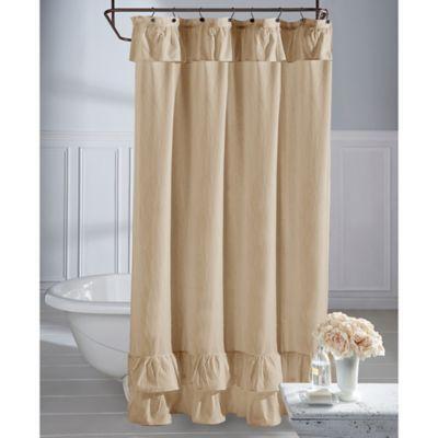 khaki shower curtain