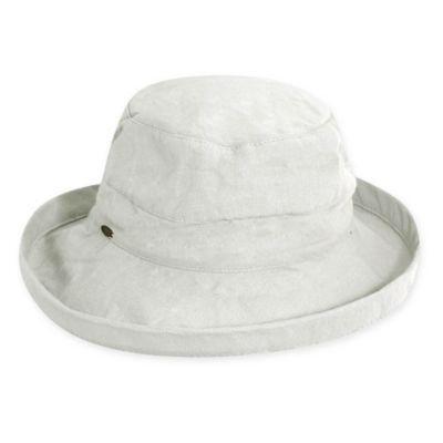 white cotton sun hat