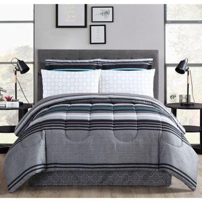 Reston King Comforter Set In Grey From Bed Bath Beyond At Shop Com