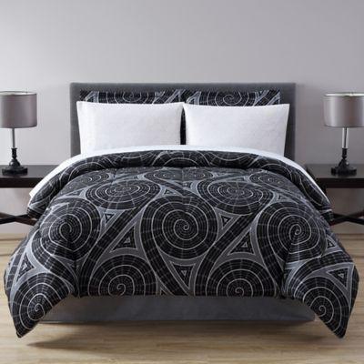 Nautilus Reversible King Comforter Set In Grey From Bed Bath