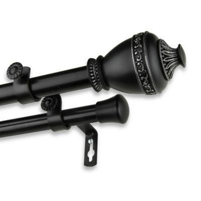 Rod Desyne Amelie 48 To 84 Inch Double Drapery Rod With Finials In
