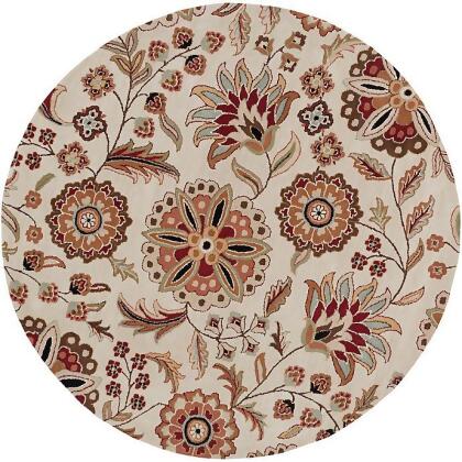 Surya Athena Floral Botanical 6' Round Hand Tufted Area ...