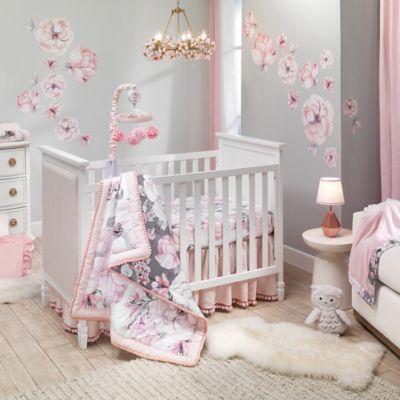 Lambs Ivy Botanical Baby 4 Piece Crib Bedding Set In Pink Grey From Bed Bath Beyond At Shop Com