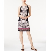 Inc International Concepts Petite Embellished Printed Sheath Dress, Created for Macy's Inc International Concepts Petite Embellished Printed Sheath Dress, Created for Macy's
