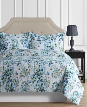 Madrid Printed Leaves Oversized King Duvet Cover Set Bedding From