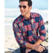 Cotton Traders Men's Patchwork Shirt in Multi Cotton Traders Men's Patchwork Shirt in Multi