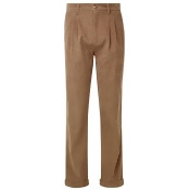 Cotton Traders Men's Pleat Front Cord Trousers in Brown Cotton Traders Men's Pleat Front Cord Trousers in Brown