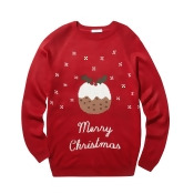 Cotton Traders Crew Neck Christmas Jumper in Red Cotton Traders Crew Neck Christmas Jumper in Red
