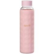 Ted Baker Pink Glass Water Bottle with Silicone Sleeve Ted Baker Pink Glass Water Bottle with Silicone Sleeve