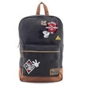Loungefly Disney Mickey Mouse Patches Denim Backpack Loungefly Disney Mickey Mouse Patches Denim Backpack