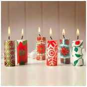 Swazi Mini Christmas Candles - Set of 6 Swazi Mini Christmas Candles - Set of 6