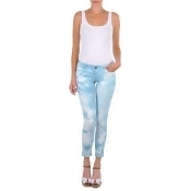 Cimarron CLARA TIE DYE women's Cropped trousers in Blue Cimarron CLARA TIE DYE women's Cropped trousers in Blue