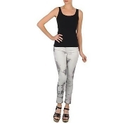Cimarron CLARA TIE DYE PYTHON women's Cropped trousers in Grey Cimarron CLARA TIE DYE PYTHON women's Cropped trousers in Grey